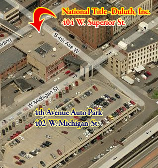 Map to FREE PARKING at the 4th Avenue Auto Park